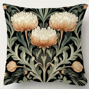 Abstract Floral Design Throw Pillow Cover - Picture 1 of 8