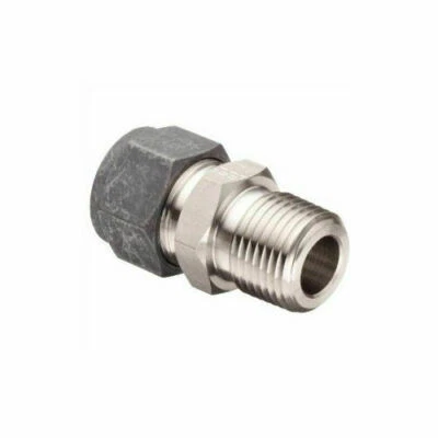 3/8" Tube OD x 1/8" MNPT 316ss Male Connector Parker CPI 6-2 FBZ-SS  - Image 1 of 2