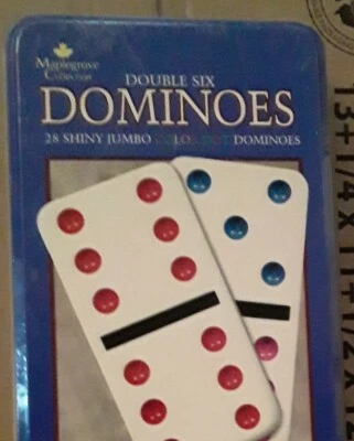 Dominoes Game Children ~ Adult New Double Nines Maplegrove Collection Color Dots - Image 1 of 2