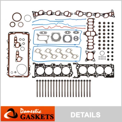 Compatível com 97-99 4.6L Ford F150 F250 E150 Explorer MLS conjunto completo de parafusos V8 SOHC - Imagem 1 de 4