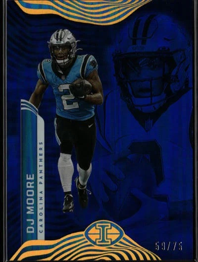 2022 Panini Illusions #15 DJ Moore Trophy Collection Blue #/75 - Image 1 of 2