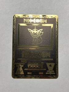 Pokemon Black & Gold Metal High Quality Fan Art Ancient Vaporeon Collectable - Picture 1 of 2