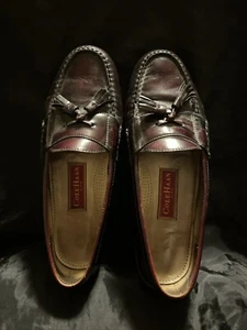 Cole Haan Men's Tassel Pinch Loafer Burgundy Leather Slip On Dress Shoes Sz 10 D - Picture 1 of 10