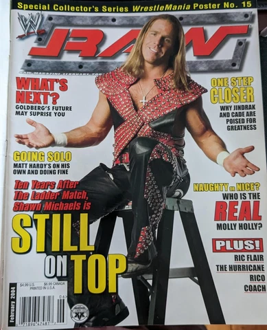 wwe raw magazine febuary 2004 With POSTER Cover