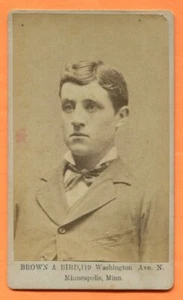 CDV Minneapolis, MN, Portrait of a Young Man, by Brown & Bird, circa 1880 - Picture 1 of 2
