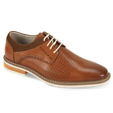 Giovanni Lambo Mens Tan Leather Oxford Shoes