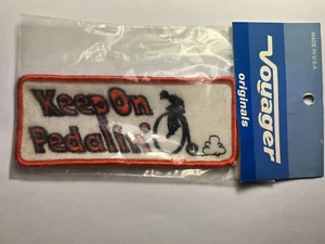 KEEP ON PEDALIN' Bike Riding Patch Vintage Voyager Originals - Picture 1 of 4
