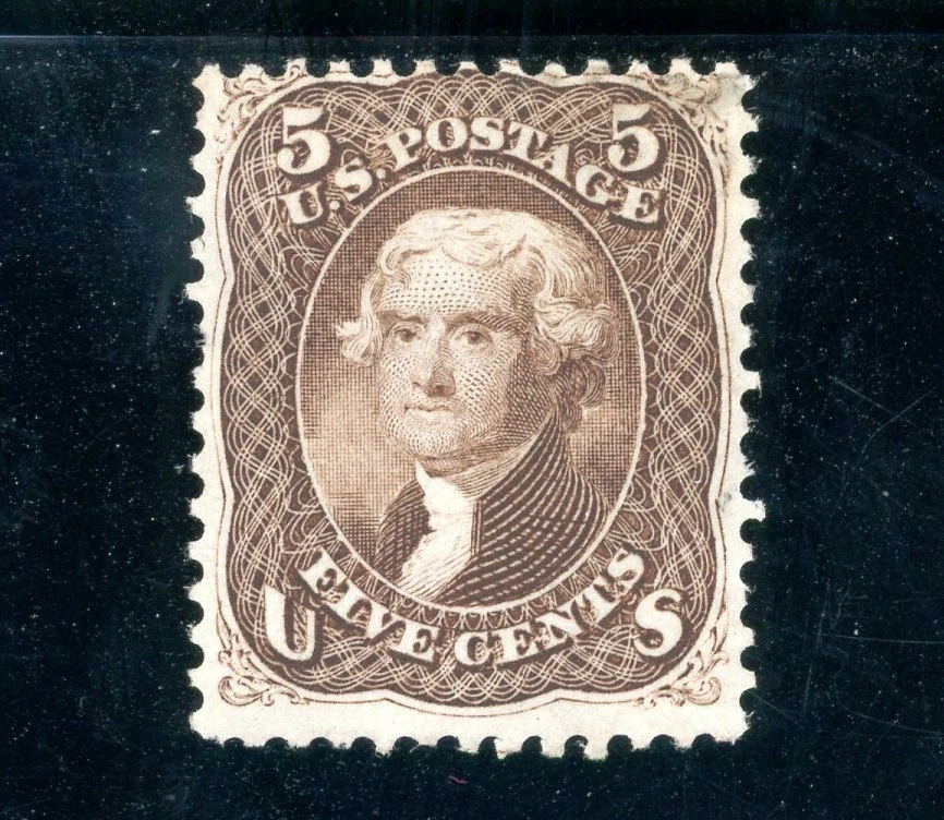 Scott 76 NG VF-XF US 1863 Jefferson SCV $550 - Image 1 of 2