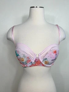 Savage x Fenty Pink Butterfly Rhinstone Bra Size 34DD Fairy Whimsical - Picture 1 of 6