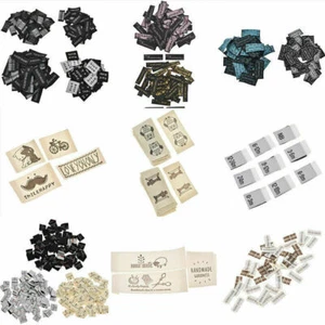 Handmade Labels Tags Woven Fabric Washable Garment Sewing Craft DIY Accessories - Picture 1 of 36