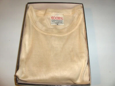 MAGLIA 1/2 MANICA PURA SETA ECRU INTIMO JOCKEY VINTAGE COLLO BARCHETTA TG II XS - Immagine 1 di 3