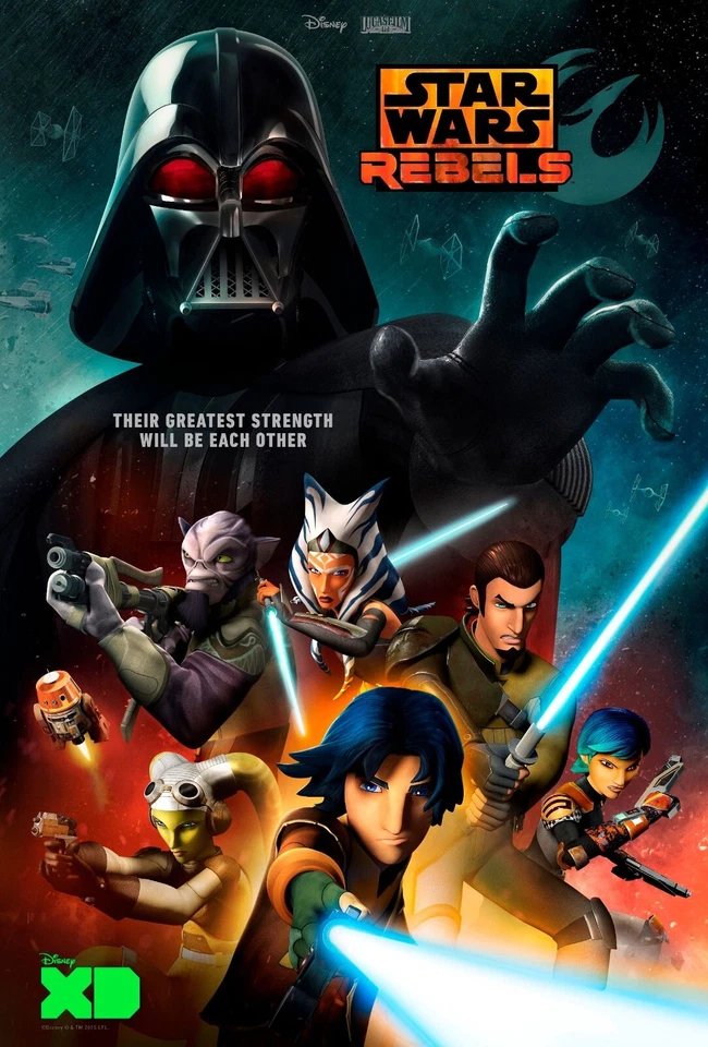 2014 Star Wars Rebels Poster 11X17 Kanan Jarrus Ezra Bridger Ahsoka Tano Zeb 🔥