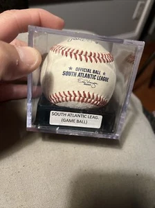 2005 South Atlantic League Game Used Rawlings Baseball /case - Picture 1 of 3