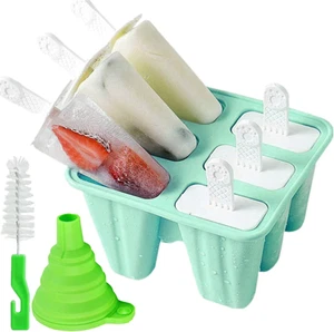 Eis am Stiel Form, Eis Pop Formen Popsicle Formen 6 Stück Silikon Eis Pop Formen BPA - Bild 1 von 12