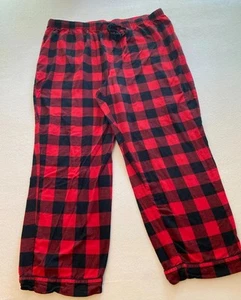 Pantalones de pijama Wondershop Target para mujer 1X rojo negro a cuadros ropa de dormir cintura elástica - Imagen 1 de 7