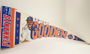 NEW Vintage DWIGHT GOODEN 16  NEW YORK METS 12"x30" Felt  Baseball Pennant - Picture 1 of 1