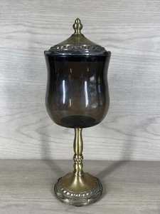 Extremely Rare Amerock Carriage House Apothecary Jar Bathroom Soap Smoked - Picture 1 of 16