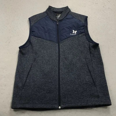 Chaleco de golf Kapalua para hombre pequeño azul Greg Norman cremallera completa polar Hawaii Top 100 Foto 1 de 4