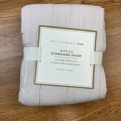 Almohada estándar Pottery Barn Teen Ripples ondulada de microfibra, gris lila NUEVO Foto 1 de 4