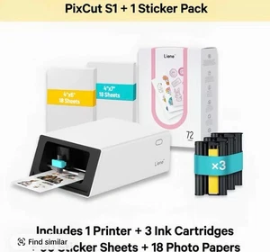 Liene PixCut S1 Photo Sticker Printer & Cutting Machine, All-in-One Sticker Make - Picture 1 of 5