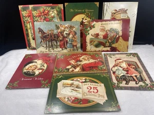10 Vintage Pop Up Weihnachtskarten im viktorianischen Stil mit Umschlägen Edelsteinmarke - Bild 1 von 23