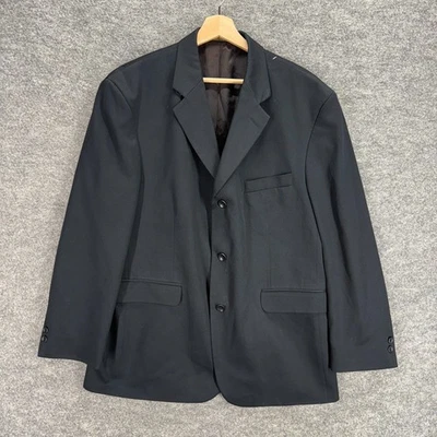 J. Ferrar Blazer Men 42 Black Button Up Collared Long Sleeve Pockets Classic - Image 1 of 4