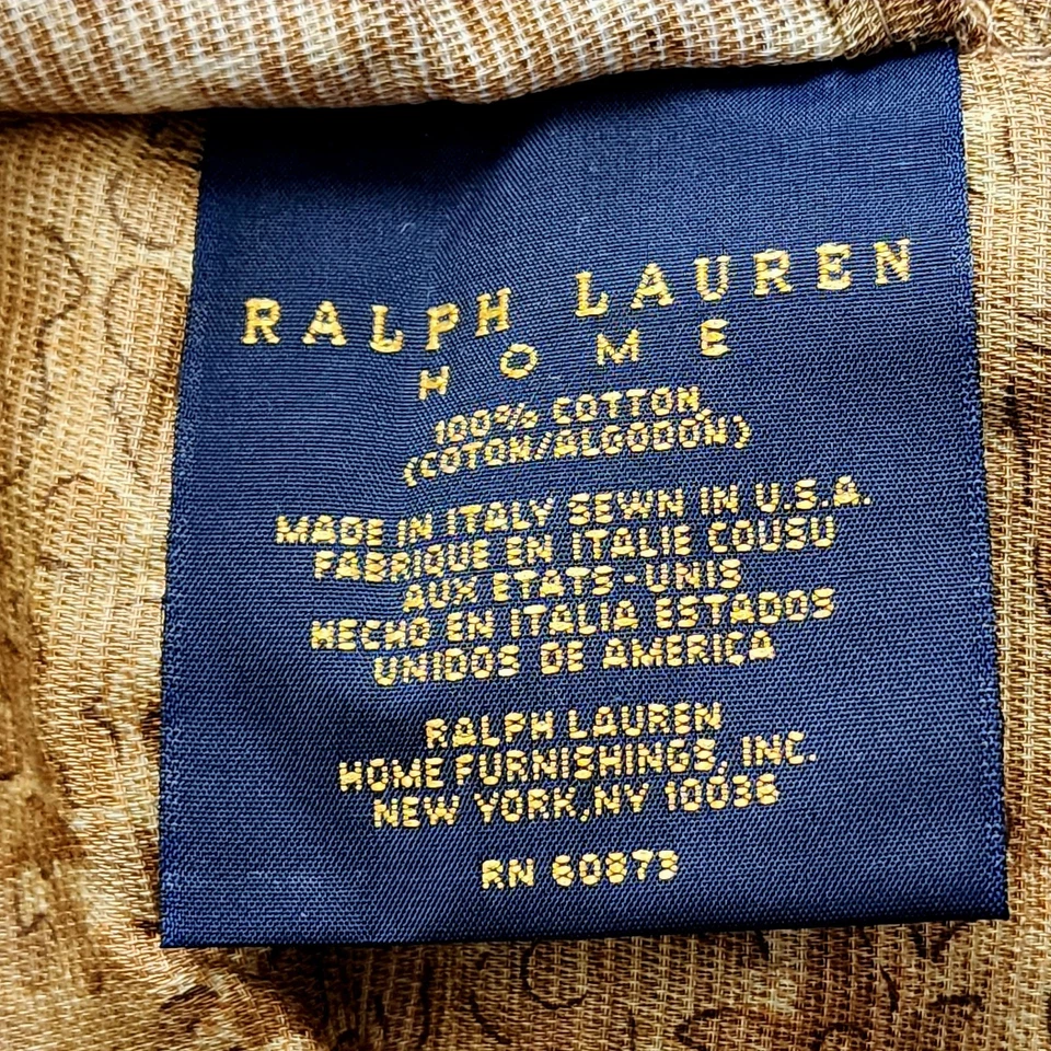 Ralph Lauren ROSSELLINI EURO SHAM Italia Neutro Camel Dorado 26" + Almohada Brida  Foto 1 de 4