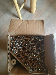 Vintage Evergleam 6 ft. Edelstahl Aluminium Blechfolie Weihnachtsbaum + Ständer mit Box - Bild 1 von 4