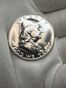 1961 GEM PROOF FRANKLIN HALF DOLLAR      90% SILVER - Picture 1 of 2