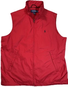Polo Golf Ralph Lauren rot Reißverschluss 2 Taschen Kragen Windschutz Erwachsene Herren Medium - Bild 1 von 8