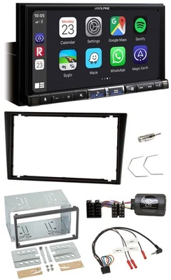Alpine 2DIN DAB USB Lenkrad Bluetooth Autoradio für Opel Corsa C Omega B Agila A - Bild 1 von 4