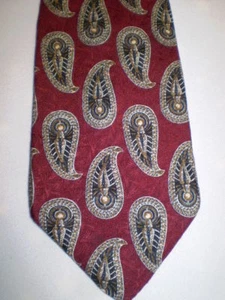 Corbata de seda CR Club Room gris granate cachemir-como 58"  - Imagen 1 de 3