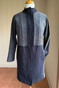 XS Ch 42" Lululemon lässige lange schwarz/graue Autojacke Mantel - Bild 1 von 18