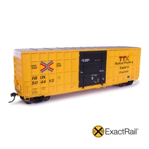 EXACTRAIL HO Trinity 6275 50' Boxcar TTX/FBOX 'Mid 2010-New Logo Patch’ Scheme - Picture 1 of 4