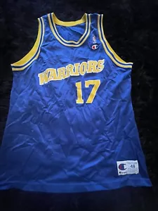 Vintage Champion Chris Mullin Jersey Golden State Warriors NBA Size 48 XL - Picture 1 of 9
