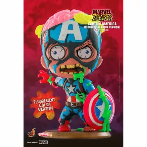 Marvel Zombies - Captain America Fluorescent Cosbaby (S) Hot Toys Figure - Picture 1 of 2