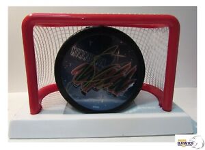 CHRIS STEWART Minnesota Wild Autographed Puck (Unknown Year) - In Goal Net
