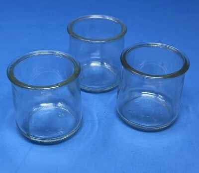 Single Service Use Only Jelly Jar Juice Clear Glass 4oz Set Of 3 Foto 1 de 4