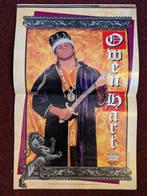 Póster de King of Ring Owen Hart de la WWF WWE Wrestling de julio de 1995 + edición de revista 🔥 Foto 1 de 2