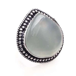 Achat Edelstein Versilbert Handmade Schmuck Geschenk für Sie Verstellbare Ring - Bild 1 von 1