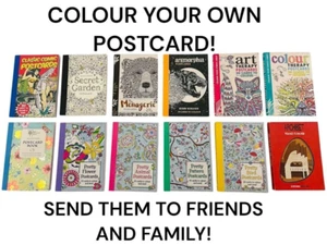 Colour your own Postcard books - Mindful Colouring The Menagerie Postcard  NEW!! - Picture 1 of 19