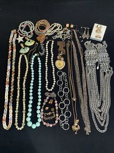 Vintage Damen Boho Schmuck Konvolut Halskette Armband eher böhmisch wie abgebildet JB985 - Bild 1 von 13