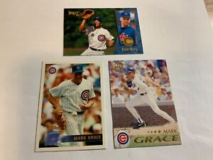 MARK GRACE BASEBALL CARDS—CHICAGO CUBS—FREE!! SHIPPING!!-LOOK!!