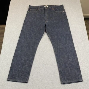 Levis 501 Jeans Herren 42x32 Straight Button Fly Dark Wash Denim Baumwolle Western - Bild 1 von 21