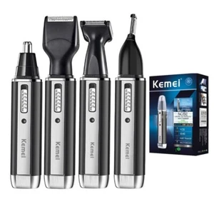 Kemei 4in1 Rechargeable Nose Trimmer Beard Trimmer for Men Ear Eyebrow Nose Hair - Picture 1 of 15