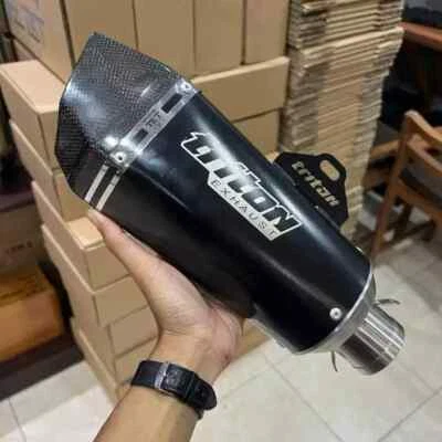 Silenciador Triton negro para escape de carreras tipo neuro Kawasaki Ninja 250FI nuevo #hh Foto 1 de 4