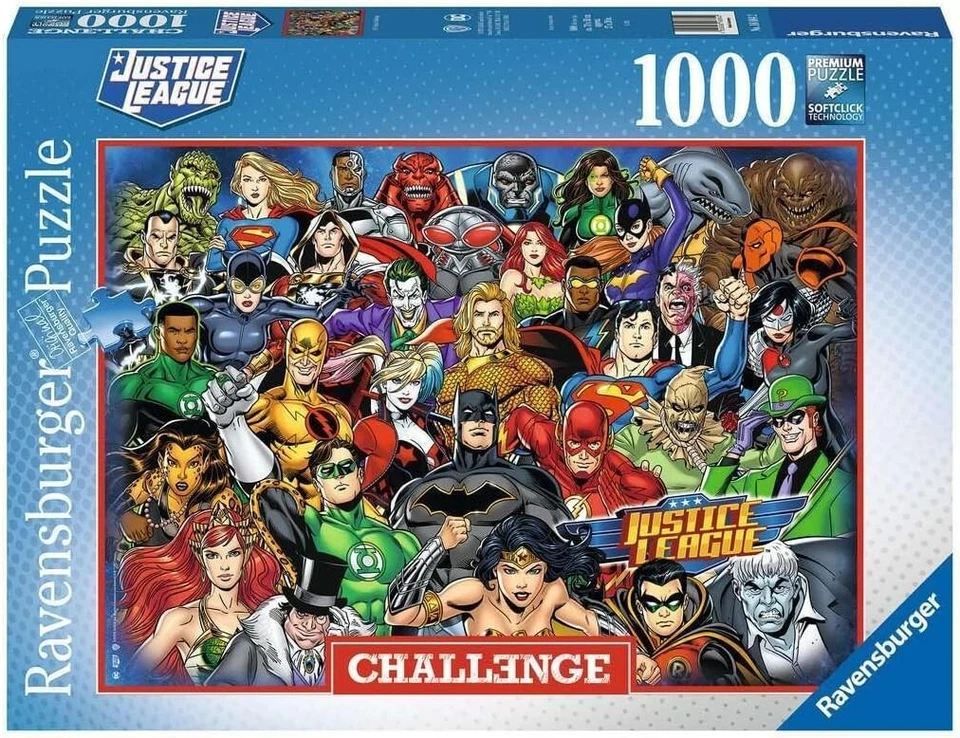 Ravensburger DC Comics Justice League Challenge 1000 Piece, 16884 - Image 1 of 3