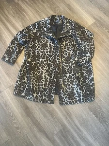 Ellen Tracy Coat Sz 24W. NWT!! Leopard Print. Interior Liner - Picture 1 of 9