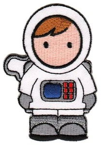 bb64★Parche espacial astronauta plancha parche parche de plancha nuevo 7,7 x 5,2 cm - Imagen 1 de 1