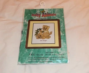 T.F.C BABY ANIMALS COUNTED CROSS STITCH KIT THE COUGAR No ART 2052 - Picture 1 of 2